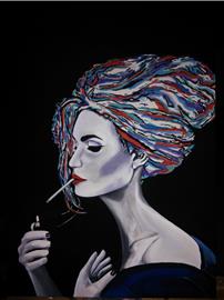 Lady s cigaretou